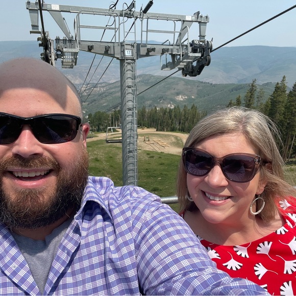 Ann Klein Red/Black Patterned Cocktail Dress / Size 16 - Picture 8 of 8